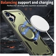 thumbnail image 6 of Entronix Magnetic Phone Case Compatible with iPhone 16 Plus, Foldable Kickstand Cover, Green, 6 of 9
