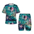 thumbnail image 1 of Fotbe Watercolor Mandala Pijama Estampada de 2 Piezas para Niños – Ropa de Dormir de Manga Corta Cómoda para Niños y Niñas, Camiseta y Shorts de Algodón-Medium, 1 of 6