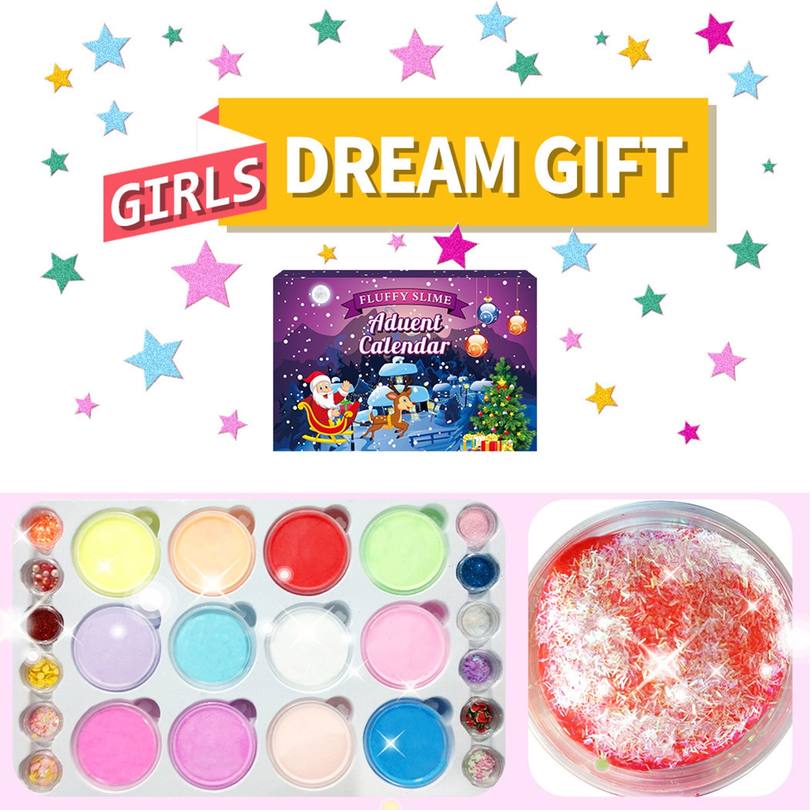 Travelwant Slime Advent Calendar Countdown To Christmas 24 Day travelwant-slime-advent-calendar-countdown-to-christmas-24-day