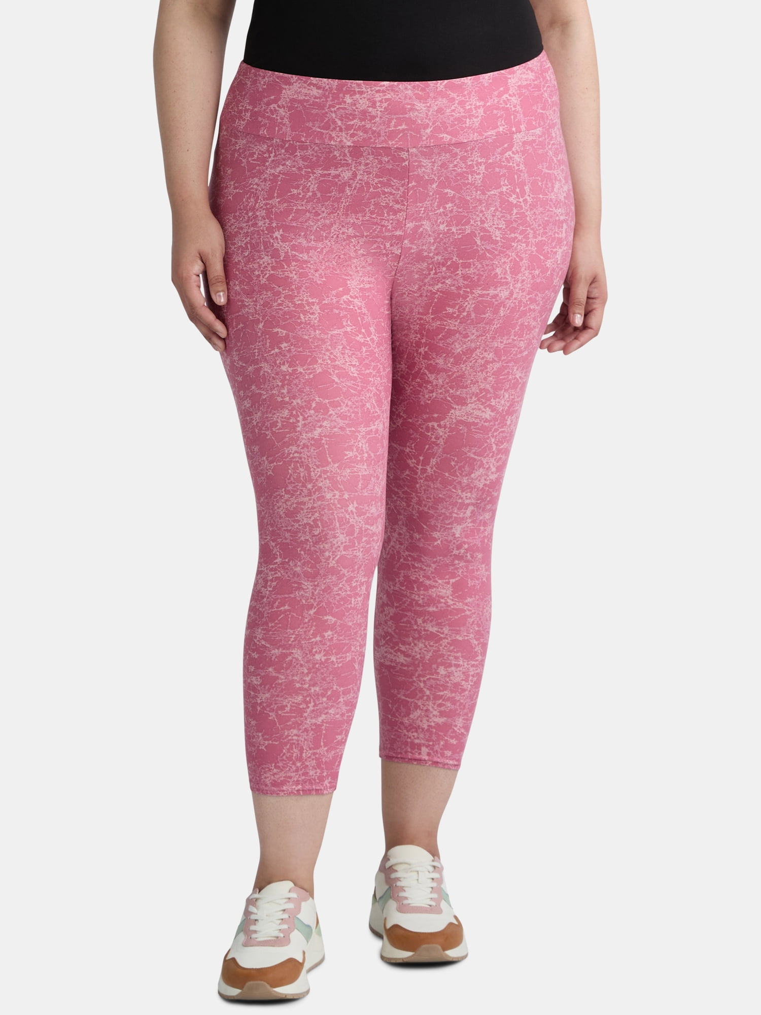Terra & Sky's Women's Plus Capri Leggings, 2-Pack