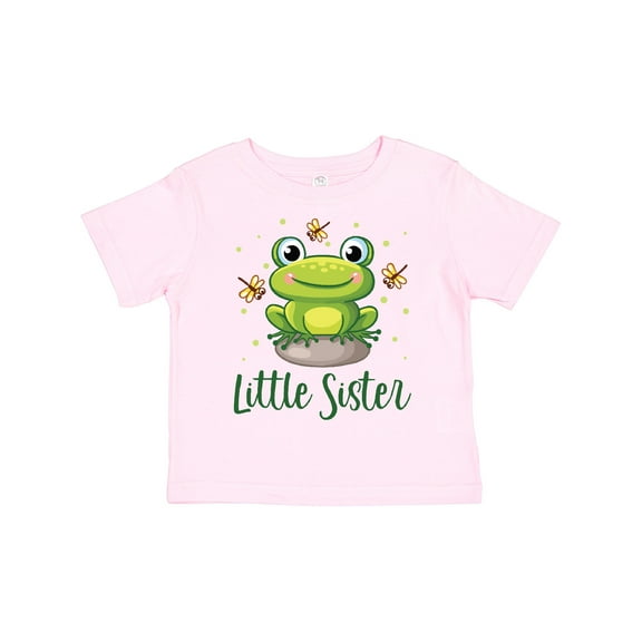 Inktastic Little Sister Frog Girls Toddler T-Shirt