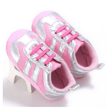 

Toyella Spring and Autumn 0-1 years old men and women baby casual rubber sole non-slip baby toddler shoes Pink 12cm