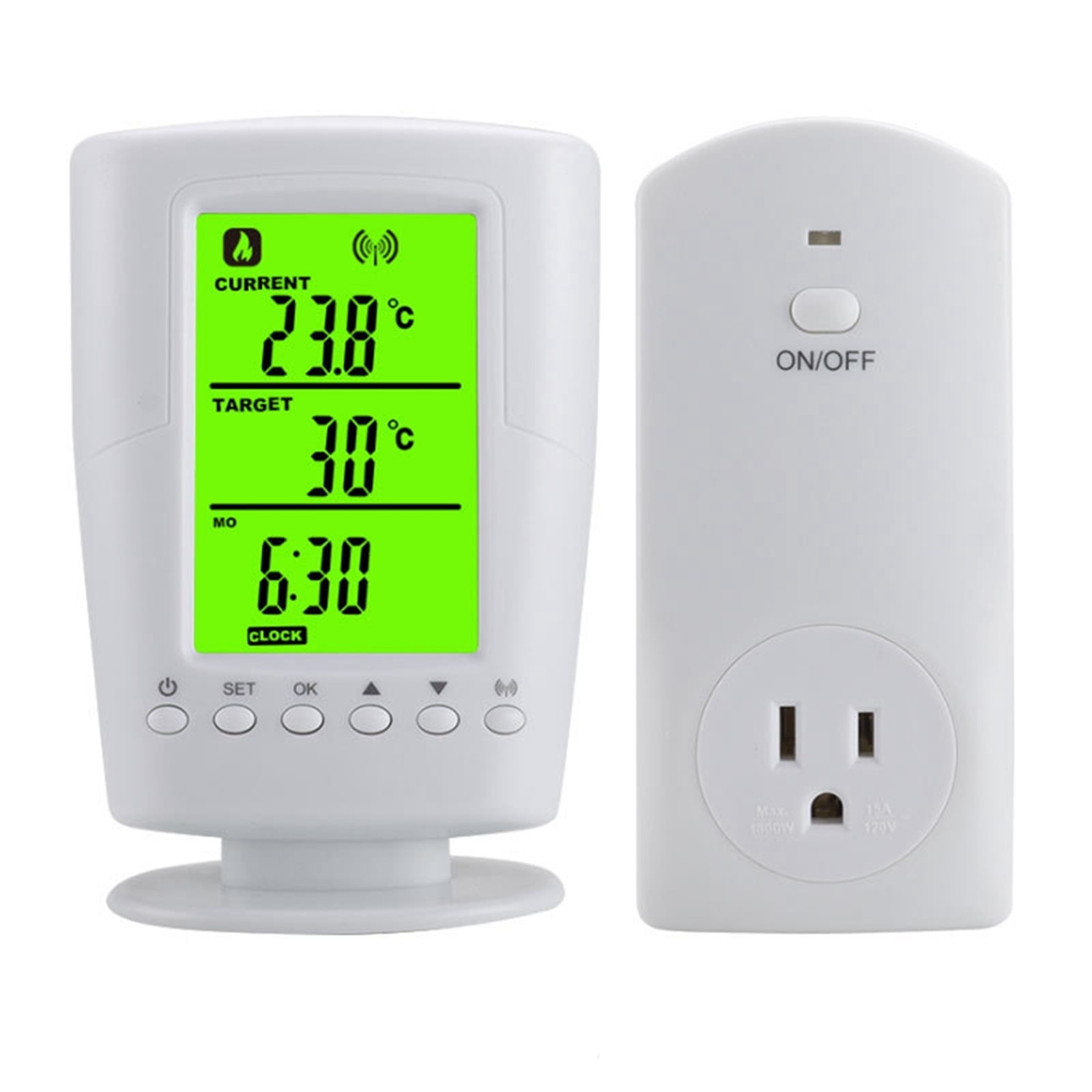 Wireless Thermostat Outlet, Digital Temperature Controller Plugin
