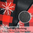 thumbnail image 5 of Buffalo Plaid Christmas Kitchen Rugs and Mats Set of 2 PCS, Xmas Snow Winter Holiday Party Low-Profile Floor Mat Merry Christmas Decorations for Home Kitchen - 17"x47"+17"x30", 5 of 5