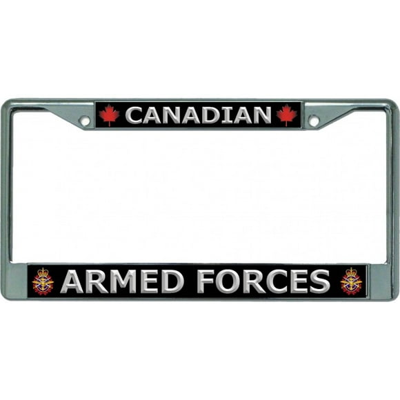 Cadre de Plaque License Chromé des Forces Armées Canadiennes