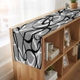 thumbnail image 6 of Table Runners 72 Inches Long Dress Scarves, Grey Geometric Farmhouse Kitchen Table Runner, Coffee Tablerunners, Retro Black White Abstract Striped Lines 14x72 Inch, 6 of 9