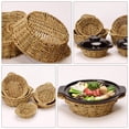 thumbnail image 6 of Straw Casserole Basket Hot Pad Bowl Holder Woven Tray Cushion Pot Mat Ceramic Placemat Travel, 6 of 6