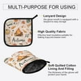 thumbnail image 3 of Yayeee Oven Mitts and Pot Holder Set of 2 Heat Resistant Kitchen Gloves Baking Hot Pad, Campfire Pattern, 3 of 5