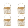 thumbnail image 1 of KAKOWELY 4 bolsas de regalo para niños, bolsas de lino decorativas, cestas pequeñas para flores, bolsas para guardar dulces, suministros para bodas y Navidad., 1 of 4