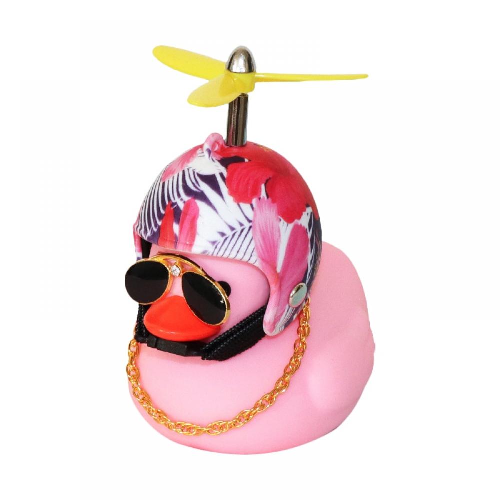 Baywell Rubber DucRubber Duck Car Ornaments Pink Duck Bike Bell Cute Duck Car Dashboard