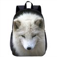 thumbnail image 2 of Arctic Fox-mochila escolar para niños y niñas, bolsa para portátil de viaje con estampado 3D, 17 pulgadas, regalo de temporada escolar, 2 of 4