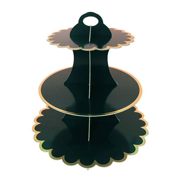 MATHOWAL Cardboard Cupcake Stand White Cake Display Tower Round Cake