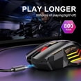 thumbnail image 4 of Wireless Gamer Mouse for Computer 2.4G RGB Rechargeable Gaming Mouse Bluetooth USB Mouse Silent Ergo, 4 of 5