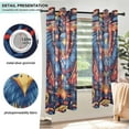 thumbnail image 3 of Yayeee Window Curtains Set of 2 for Living Room Light Filtering 63"x42", Blue Abstract Eagle, 3 of 7