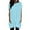 Blue, variant on Womens Solid Color T-Shirt Crewneck Short Sleeve Oversized Slouchy Loose Fit Longline Tops Front Pockets Fashion Casual Tee