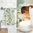 thumbnail image 7 of Yayeee 100% Cotton Hand Towels for Bathroom 16" x 28" Soft Absorbent Kitchen Towel, Green Triangles Pattern, 7 of 7