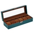 thumbnail image 2 of Caja de almacenamiento para exhibición de relojes, estuche para relojes a prueba de golpes, almohadillas extraíbles, estuche protector para relojes de Verde, 2 of 8