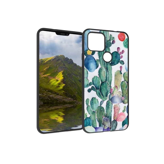 Cactus-143 Phone Case, Degined for Google Pixel 4A 5G Case Men Women, Flexible Silicone Shockproof Case for Google Pixel 4A 5G