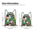 thumbnail image 4 of Drawstring Backpack - Tropical Cute Parrot Toucan Plant Splash Proof Small Drawstring Gym Bag for Women Men, Cinch Sports String Bag Backpack for Travel Swimming Beach, 4 of 8