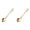 Gold 2PCS, variant on YoeXGDS 1PC 3inch Reusable Stainless Steel Dinner Table Soup Spoon, Camping Ramen Spoons, Stainless Steel Mini Coffee Spoons for Dessert, Tea, Mini Stirring Small Teaspoons for Home Restaurant Hotel