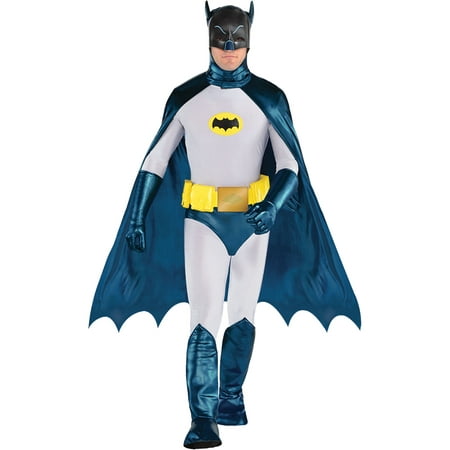 Classic Batman Costume for Men, Standard Size, Includes Jumpsuit, Belt, and More