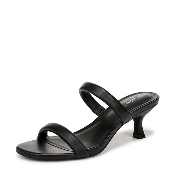 Sandalia con Tacón LifeStride Nalani Negra Talla 7.5 W Tacón 5.4 cm