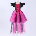 thumbnail image 2 of ZRBYWB Toddler Kids Baby Girl Dress Magnificent Witch Rainbow Black Gown Fancy Dress Up Party Tulle Dresses, 2 of 5
