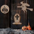 thumbnail image 2 of 100Pcs Unfinished Wood Craft Pieces Halloween Graffiti Wooden Chip DIY Arts, 2 of 2