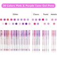 thumbnail image 6 of Shuttle Art 60 Pack Tone , Pink Purple Gel Pens with 30 Refills for Adults Coloring Books Journaling Drawing Nature, Landscapes, Animals Scenes, 6 of 7