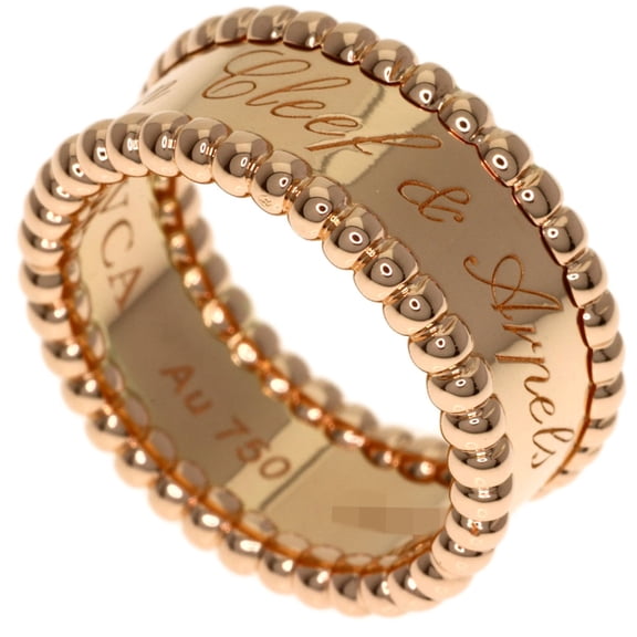 Pre-Owned Van Cleef & Arpels Perlee Signature Medium Ring, 18K Pink Gold, Women's.