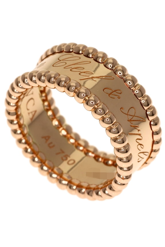 Pre-Owned Van Cleef & Arpels Perlee Signature Medium Ring, 18K Pink Gold, Women's.