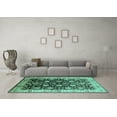 thumbnail image 3 of Ahgly Company Indoor Rectangle Oriental Turquoise Blue Traditional Area Rugs, 2' x 3', 3 of 4