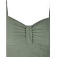 thumbnail image 5 of Hilor Women's Tankini Top Retro Ruched Swimsuit Top with Ruffle Hem, 5 of 5