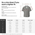 thumbnail image 7 of KLL Houndstooth Black And White Print Men's Shirt Short Sleeve Button Down Summer Cuba Beach Shirts- XX-Large, 7 of 7