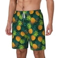 thumbnail image 2 of Uemuo Pineapples with Palm Leaves Pattern Mens Swim Trunks Quick Dry Board Shorts with Mesh Lining, Stretch Beach Shorts Quick Dry No-Chafing Board Shorts-3X-Large, 2 of 9