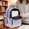 thumbnail image 5 of Xoenoiee Axolotl Star Mermaid Scale Print Kids School Backpack for Girls Kindergarten Primary School Backpacks Teens Bookbag Schoolbag Casual Travel Daypack Junior School Student Bag, 5 of 7