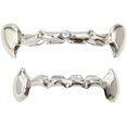 thumbnail image 1 of LAICAIW JINAO New Custom Fit Gold Plated Hip Hop Teeth Grillz Caps Fangs Top & Bottom Grill Set Vampire teeth, 1 of 5