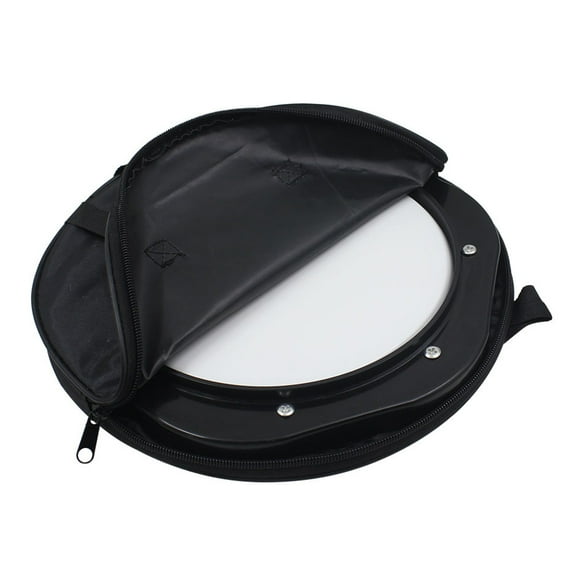 Raindrops Black Drum Practice Pad with 2 Sticks and Storage Bag Made of Plastic for Playing Use 10 Inch