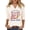 1 Beige, variant on Womens 3/4 Sleeve V Neck T Shirts USA American Flag Graphic Tee Tops