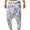 B-White, variant on Men's Harem Pants Ethnic Style Drawstring Waist Casual Hippie Pants Loose Drop Crotch Linen Trousers B-White