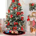 thumbnail image 6 of Taotanxi Christmas Tree Skirt 122Cm Soft Faux Fur Tree Skirt Plush Christmas Decoration Colorful Decoration Christmas Tree Skirt Christmas Decoration Indoor Holiday Party Decoration, 6 of 6