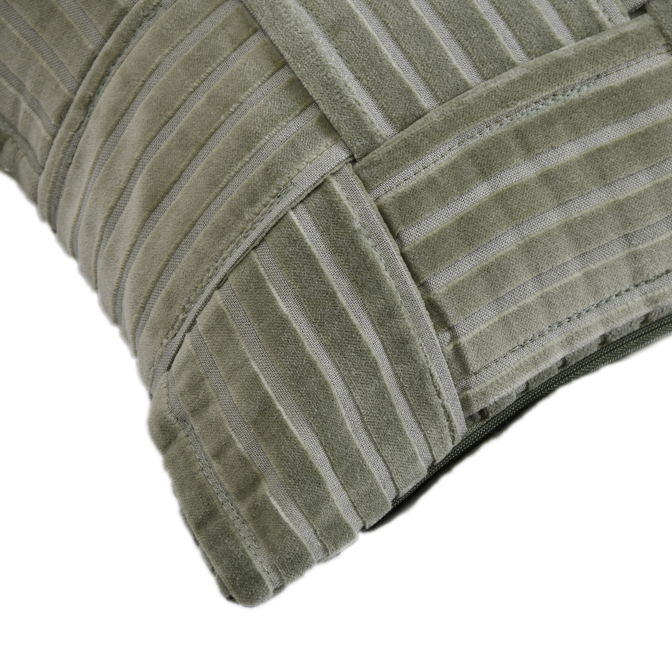 Better Homes & Gardens 14"x24" 2-pack Velvet Woven Throw Pillow Covers, Dark Cilantro