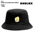 thumbnail image 4 of ROBLOX-Sombrero de pescador con estampado de dibujos animados para hombre y mujer, protector solar informal para exteriores, sombrilla, literatura y arte japoneses, combina con todo, 4 of 4