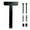 color T, variant on Xecvkr Modern Floating House Number Acrylic Alphabet Personalized Durable Outdoor Door Sign Full Perforation Weatherproof Easy Install 1 Set 6in