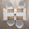 thumbnail image 2 of Ambesonne Valentines Day Place Mats Set of 4, Rustic Heart Planks, Standard Size, Tan, 2 of 3