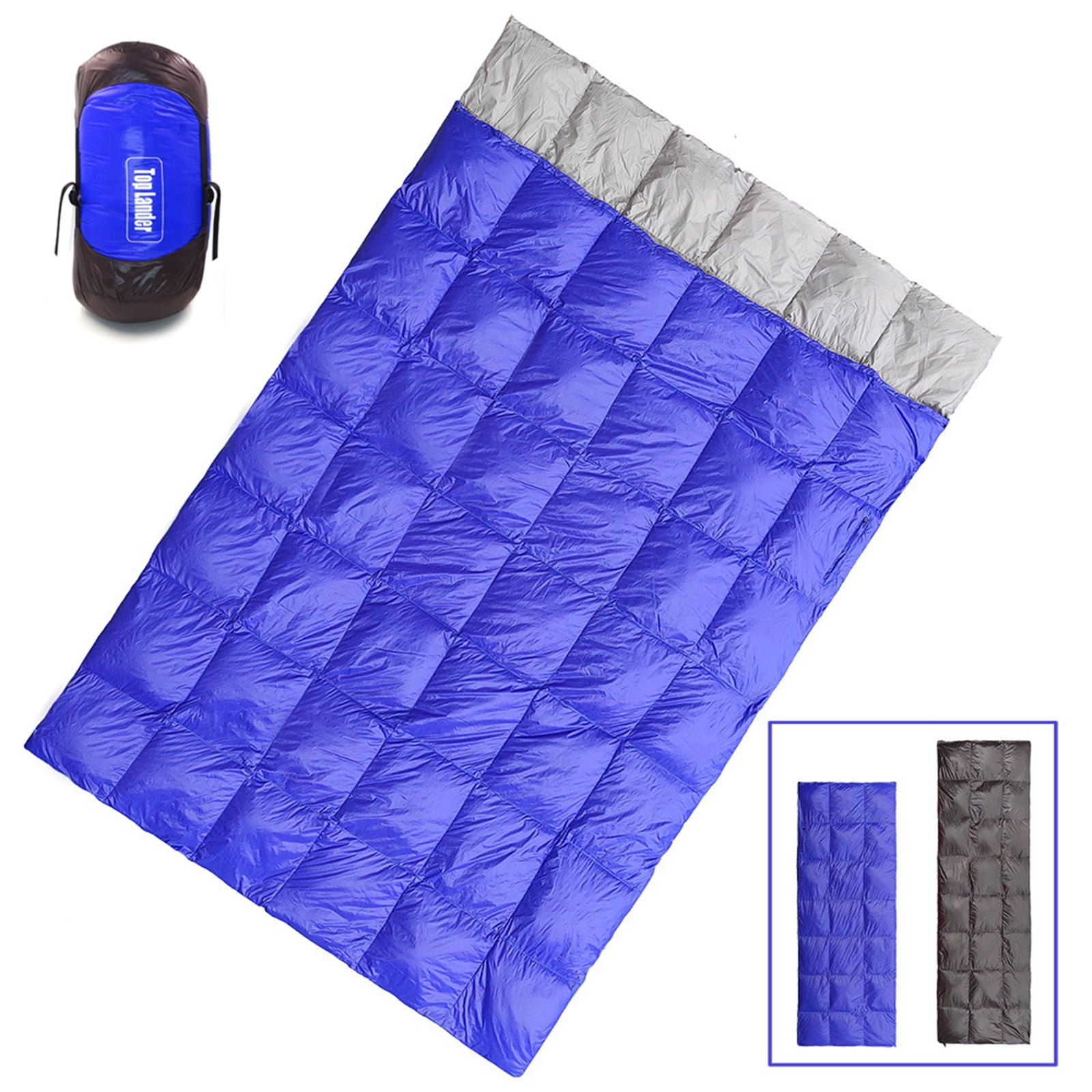 Matt nylon down sleeping bag outdoor rectangular sleeping bag warm new outdoor 