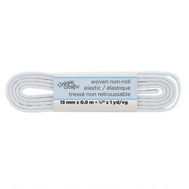 Unique Creativ Woven Non-Roll White Elastic