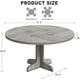 thumbnail image 3 of Mesa de Comedor Redonda para 4, 47 Pulgadas, Mesa Circular de Estilo Campestre con Tapa de Madera y Base Estable para Cocina y Comedor, 3 of 7