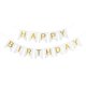 thumbnail image 1 of Banner de cumpleaños iiCheerful Decoración de fiesta en blanco y dorado, 1 of 9