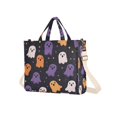 thumbnail image 7 of FORMRS Womens Corduroy Tote Bag Crossbody Shoulder Handbag with Pocket, Orange Halloween Ghosts, 7 of 7